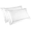 Ipersan Coppia Federe Cuscino Letto, a Tre Volani, 100% Cotone Mercerizzato, Misura 52x83 cm + 6 cm, Tinta Unita, Linea Vivere a Colori, Prodotto Europeo