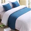 QRGMKL Premium Bed Runner per Il Piede del Letto, Tinta Unita Sciarpa da Letto in Cotone Lino copriletto Decorazione della casa Camera da Letto dell'hotel Bedding-Sea Blue||260X50cm for 2m Bed