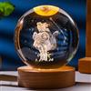 Generico Lampada Notturna Palla di Cristallo Trasparente, Palla di Vetro con Base LED a Colore Caldo, Palla di Cristallo dei 12 Segni Zodiacali per Regali di Compleanno per Lei e Lui,Aries,80mm