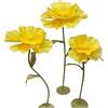 Generic Decorazioni Floreali Giganti,Fiori Decorativi Serigrafati con Base per Feste di Compleanno Giardini Uffici Case Matrimoni Lauree Feste Vetrine di Negozi(Yellow)
