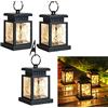 Zhiyue - Lanterne solari da esterni, confezione da 3 lampade da giardino a energia solare, IP44, impermeabili, a LED, per patio, cortile, vialetto, colore: bianco