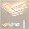 Comely Led Plafoniera geometrica bianca con dimmer continuo 51cm 56w