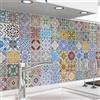 danario Rivestimento Paraschizzi Cucina Adesivo da Parete I Effetto Opaco I Spesso e Rigido I Ignifugo e Resistente all'Acqua I 0,40 mm I Tessere Mosaico Colorate - 60 cm x 80 cm