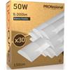 Eurocali Plafoniera LED soffitto 150cm 50W Lineare 6000 lumen - Luce Bianco Freddo 6500K - Pacco da 30 plafoniere