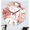Generico Orologio da Parete, Soggiorno, Cucina, Moderno,Effetto marmo, Base legno, Lavorazione a resina, Numeri a rilievo, Diametro disponibile 40/60/80/100 cm, Made in Italy (40cm, Lady)