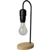 BRANDANI Lampada stacca & go nero metal c/base legno per ricarica smartphone