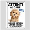 SLIDE Cartello attenti al cane, personalizzato con foto del tuo cane. Targa rigida in PVC 3mm - Misura 20cm x 30cm