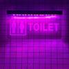 REWIS Divertenti insegne al Neon a LED per Toilette, luci al Neon con Incisione Plug-in Personalizzata, per l'insegna Luminosa del Bagno dell'hotel del Centro Commerciale,Rosa,30x15cm
