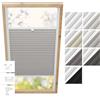 Estika Tenda plissettata oscurante per finestra da tetto su misura con foratura - larghezza 30-120 cm, altezza 50-149 cm - tessuto in 7 colori, profilo in 3 colori - per interni