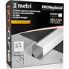 Eurocali Profilo Alluminio Angolare per Strisce LED con copertura Professionale Opaca Made in Italy MedusaFlex CUBO in Policarbonato 2000 x 15.8 x 15.8mm - Cover standard opaca inclusa