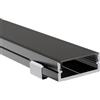 Alumino Profilo in alluminio a LED nero, 100 cm, copertura nera + accessori, per strisce LED fino a 20 mm, compatibile con Philips Hue, 1 m, Bille