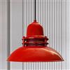 bamyum Torcia Lampada a Sospensione Industriale Rossa, Lampadario da Soggiorno 34 cm, Lampadario da Cucina in Metallo, Lampada Vintage Camera da Letto, Plafoniera, Lampada a Sospensione Industriale