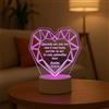 Generico Lampada in Plexiglass con Basse Nera Forma Diamante e frase d'Amore Personalizzato con Nomi e Date Decor Night Light LED Luce Camera 7 Colori San Valentino Amore Innamorati