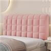 ZCXRYFL Copri Testiera Letto Matrimoniale/Singolo Copritestata Imbottita in Velluto Fodera Protettiva per testiera in Pelle/Legno/Imbottita/Ferro, Decorazione Copertura Antipolvere(90x65cm,Pink1)