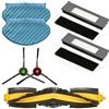 Donkivvy Kit di Accessori di Ricambio per aspirapolvere per Ecovacs per Deebot N10, N10 Plus, 1 Spazzola a Rullo Principale, 2 filtri HEPA, 2 spazzole Laterali, 2 Panni per