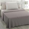 L'ANTICO ARCOLAIO - Lenzuola Una Piazza e Mezza Set 3 Pezzi (Lenzuolo Sotto Argento, Lenzuolo Sopra Grigio) Lenzuola 1 Piazza e Mezza Jaquard in Microfibra, Biancheria da Letto Made in Italy