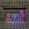 REWIS Insegna al Neon a LED per WC, luci Colorate scorrevoli con oscuramento Bluetooth, per bagni pubblici Maschili e Femminili, Decorazione Luminosa USB sospesa,30x20cm