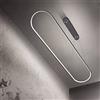 Bellastein lampada a sospensione ovale tavolo da pranzo lampade da ufficio, plafoniera a LED dimmerabile con telecomando, lampadario moderno ad anello (L90cm, nero)
