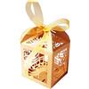 GIVBRO Scatola per biscotti in stile musicale, per bomboniere, confezione regalo, confezione regalo per feste di compleanno, colore giallo, 50 pezzi