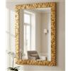 MO.WA Specchio da Parete, Specchiera Muro cornice legno oro 50x70, Made in Italy, specchio rettangolare per sala, camera, bagno, ingresso Specchio, moderno