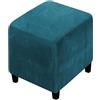 uyeoco Copri Pouf Fodera Poggiapiedi Rotondo/Quadrato/Rettangolare Copripoggiapiedi Elastico 50x50/40 x 40 Cover Sgabello Copertura Protettiva per Ottomana (Color : C, Size : 40X40CM) ( Color : 2@ , Size : 4