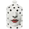 AlphaDesignLuxe Portacandele decorativo fatto a mano per aromaterapia, vaso di candela dal design italiano, decorazione alla moda, vaso da tavolo arte moderna per viso, occhi, labbra, centrotavola