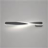Mjsdjof Lampada da parete a striscia lunga intrecciata, lampada da parete in metallo ultrasottile con paralume in silicone, applique moderna lineare a LED - 6000K, applique da comodino, lampade da parete mini