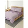 Corredocasa Completo Lenzuola in Flanella - 2 Piazze - Letto Matrimoniale (Viola, Matrimoniale)