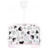 Light Home LH Light-Home - MINNIE - Lampadario a Sospensione - Lampade a Sospensione in Metallo con Paralume Moderno - E27-1-Luce 35 cm - Bianco e Rosa