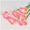 HAOSHICS Calla artificiale, giglio realistico in lattice con stelo in poliuretano morbido, elegante decorazione floreale per matrimoni, casa, feste, ufficio, composizioni floreali fai da te (10, rosa)