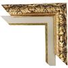 ITALIA CORNICI Maestri Artigiani - Cornice per Quadri su Tela con o senza Passepartout Personalizzabile Bianca Oro Antico (Oro Antico, 60 x 100 cm + passepartout)