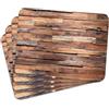 MG Design Set di 4 tovagliette in sughero - Wooden Wall 1 - 30 × 40 cm - resistenti al calore, antiscivolo e facili da pulire, con base in sughero naturale
