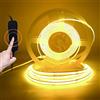 KISUFU Strisce LED COB 12V, Impermeabile IP67 Strisce LED al neon Con interruttore 320 LEDs/m,Ogni 50 cm di Taglio, Silicone Striscia luminosa flessibile fai da te per interni,decorazione (1m, Bianco caldo)