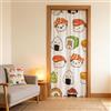 Loussiesd Cortina per porta sushi per privacy, tende da cucina giapponese kawaii, bella tenda divisoria per camera dei bambini, tenda per armadio isolata per camera da letto, porta per armadio