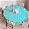 Odot Tovaglia Rotonda Antimacchia con Bordo Elastico, 3D Stampa Tovaglia da Tavola Lavabile Antiscivolo Copritavolo per Compleanno, Cucina, Tavolo da Pranzo, Caffè, Feste, Cene (100cm,Blu)