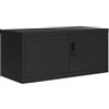 vidaXL Armadio Classificatore Nero 90x40x40 cm in Acciaio, Armadio classificatore, schedario da Ufficio, schedario in Metallo