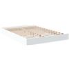 vidaXL Giroletto Bianco 140x200 cm in Legno Multistrato, Mobile Camera da Letto, Letto, Struttura Letto, arredo Camera da Letto, Base Letto