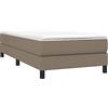 vidaXL Struttura Letto a Rete a Molle Tortora 100x200 cm in Tessuto