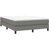 vidaXL Struttura Letto a Rete a Molle Grigio Scuro 140x200 cm Tessuto