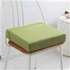 Treer Cuscino per Sedia in Memory Foam, Cuscini Sedie Quadrati - Supporto e Stabilità Perfetti Rivestimento Lavabile per Sedia da Ufficio e Sedia a rotelle (Verde,45x45x8cm)