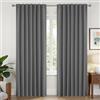 Joydeco Tende oscuranti, lunghe 274 cm, isolamento termico, set di 2 pannelli, tende oscuranti per soggiorno, con tasca posteriore per bastone, 132 x 274 cm, grigio chiaro