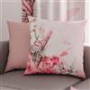 PETTI Artigiani Italiani - Coppia di Federe Cuscino 60x60 cm in Microfibra, Cuscini Arredo Camera da Letto, Divano, Salotto, Set 2 Fodere Copricuscino, Federa Roses Butterfly, 100% Made in Italy