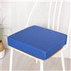 Treer-shop Cuscino per Sedia in Memory Foam, Treers -Cuscini Sedie Quadrati ? Supporto e Stabilità Perfetti Rivestimento Lavabile per Sedia da Ufficio e Sedia a rotelle (Azzurro,50x50x8cm)