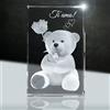 3Dglas 3D Cristallo | Amore | Motif: Orsacchiotto Rose | 80x50x50mm | Regalo di Amore
