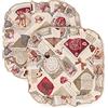 PARAMAISON Cuscini Coprisedia Trapuntati Cuore Set 2 40x40 cm