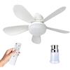 Sulobom Ventilatore da soffitto con luce e telecomando, lampada LED da 52 cm, ventilatore da soffitto dimmerabile 40 W, E27, lampada integrata, 3 velocità, per soggiorno, ufficio, dormitorio, camera (E27
