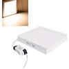 Gloriashoponline PLAFONIERA CON PANNELLO LED LUCE CALDA BIANCA NATURALE LAMPADA 6 12 18 24 WATT (Luce naturale 4000K, 18.0 Watt)
