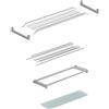 AERREGI Scolapiatti Per Cucina | In Acciaio Inossidabile o Metallo Verniciato Grigio | Antiruggine, Moderno, Salvaspazio | (Scolapiatti Acciaio Inox + Vaschetta PVC + Telaio 56 cm)