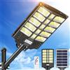 wowspeed 1200W Lampione Solare Led Esterno con Telecomando, 6500K Lampioni Solari a LED da esterno con Sensore di Movimento, Illuminazione a 220°, 3 Modi, IP67 Impermeabile Lampione per Giardino Garage 1PCS