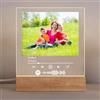 Stileitaliano lampada led personalizzata Spotify regalo festa della mamma idea regali originale base legno e acrilico canzone e foto (Codice spotify)